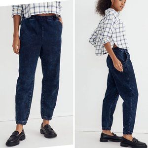 Madewell Sweatpant Jeans in Gaines Wash Pull On Slouchy Jogger M